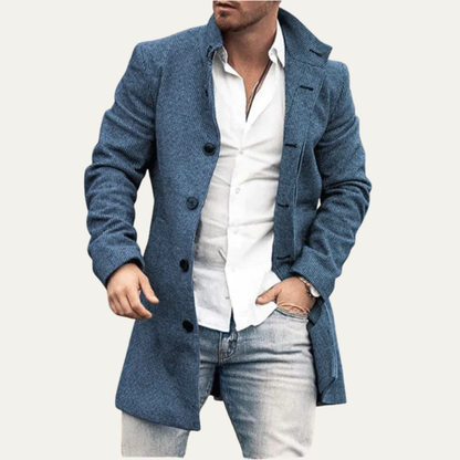 Men's Plaid Winter Jacket Long Check