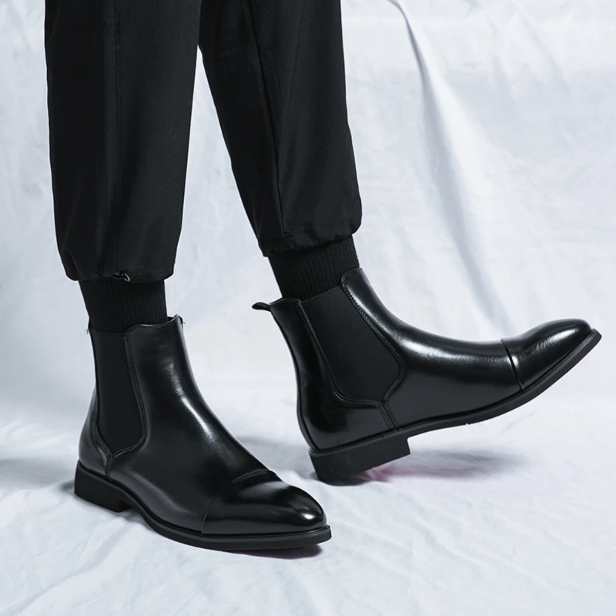 Men's Leather Chelsea Boots Formal Black