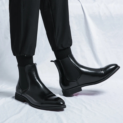 Men's Leather Chelsea Boots Formal Black