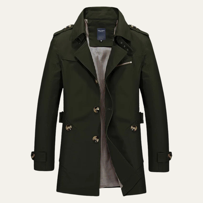 Men's Double Breasted Trench Coat Waterproof