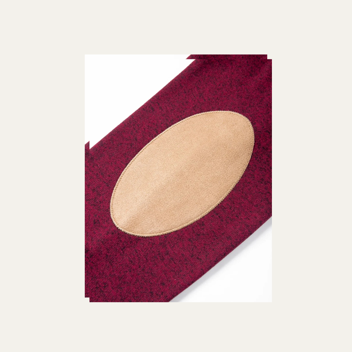 Men's Fleece Sweater Stand Collar Elbow Patches