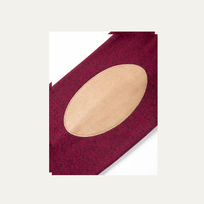 Men's Fleece Sweater Stand Collar Elbow Patches