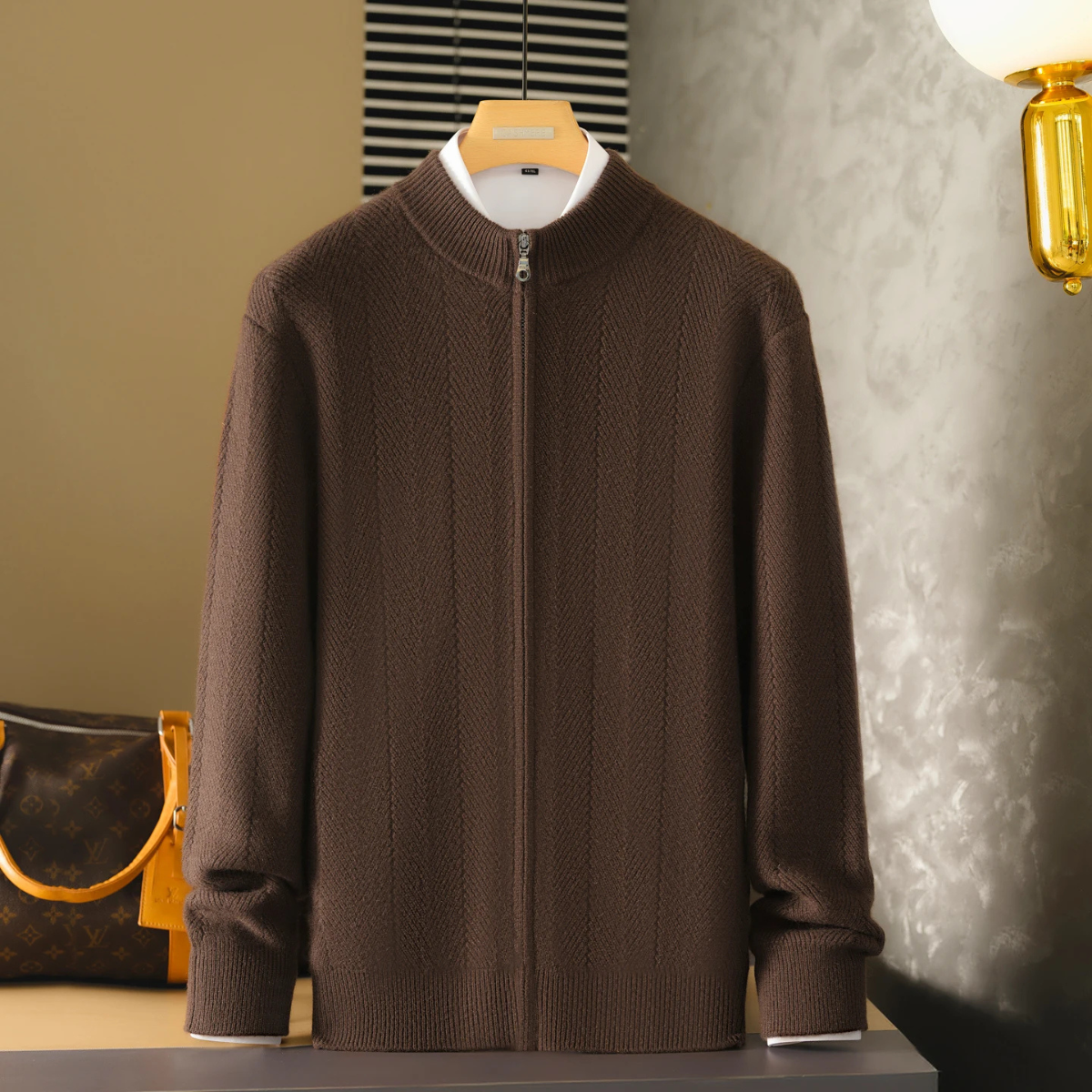 Men's Soft Wool Knit Cardigan