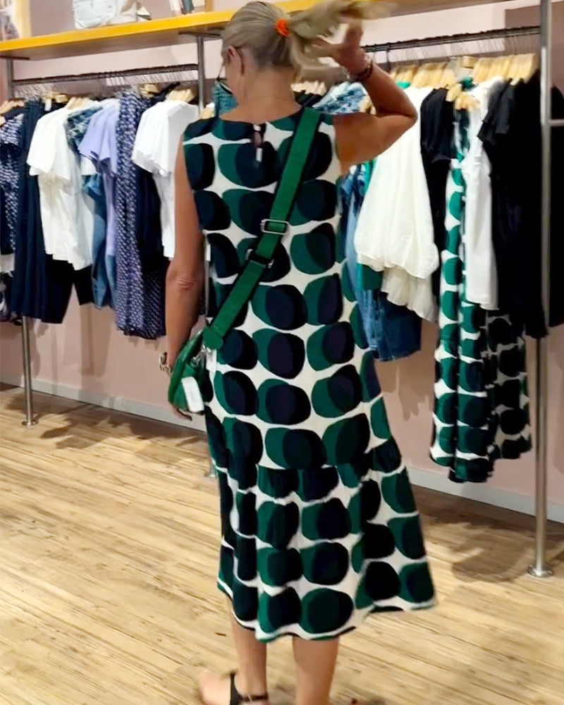 Summer Print Off Shoulder Dress