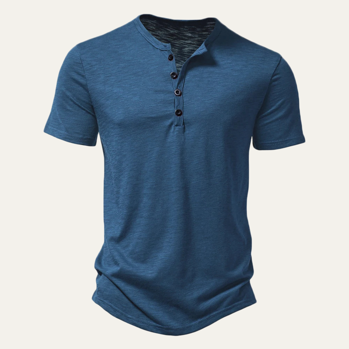 Men's Breathable Henley Collar T Shirt
