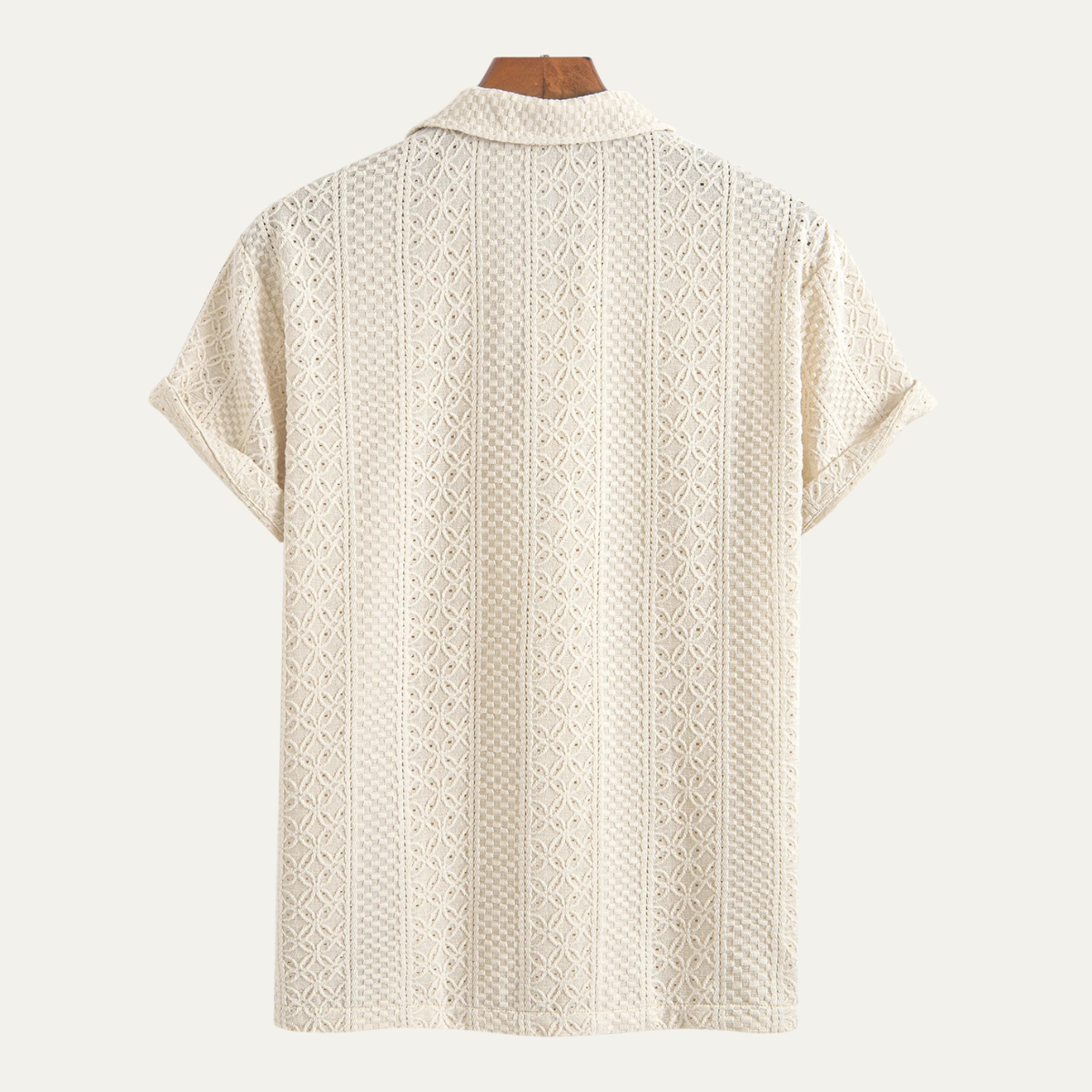 Men's Textured Polo Shirt Jacquard Knit