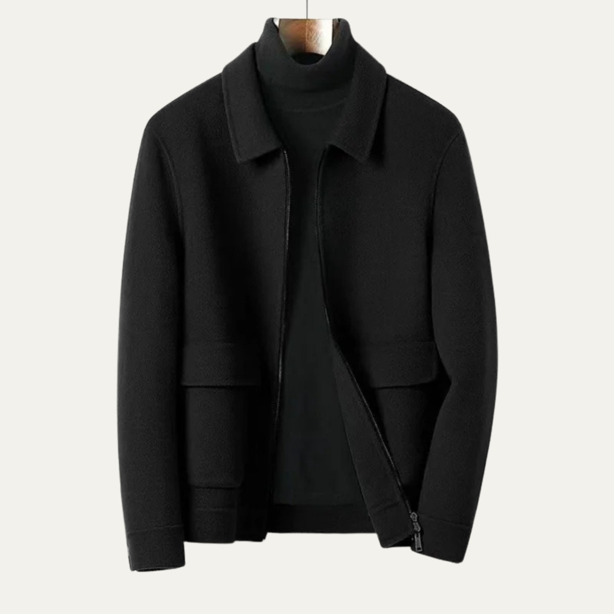 Men's Thick Winter Jacket Zip Up Casual