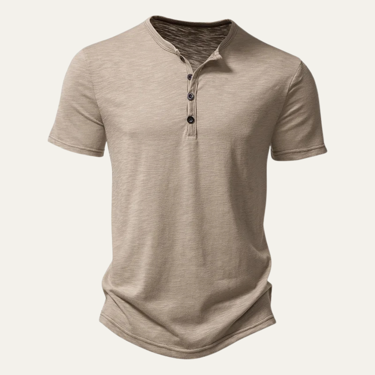 Men's Casual Henley T Shirt Summer Cotton - VibreMode