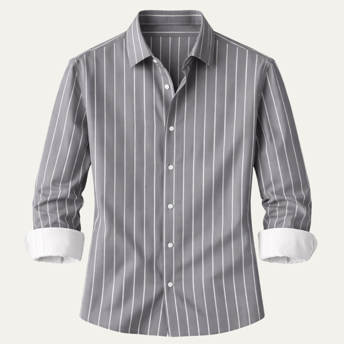 Men's Striped Button Down Dress Shirt - VibreMode