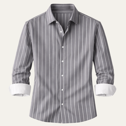Men's Striped Button Down Dress Shirt - VibreMode