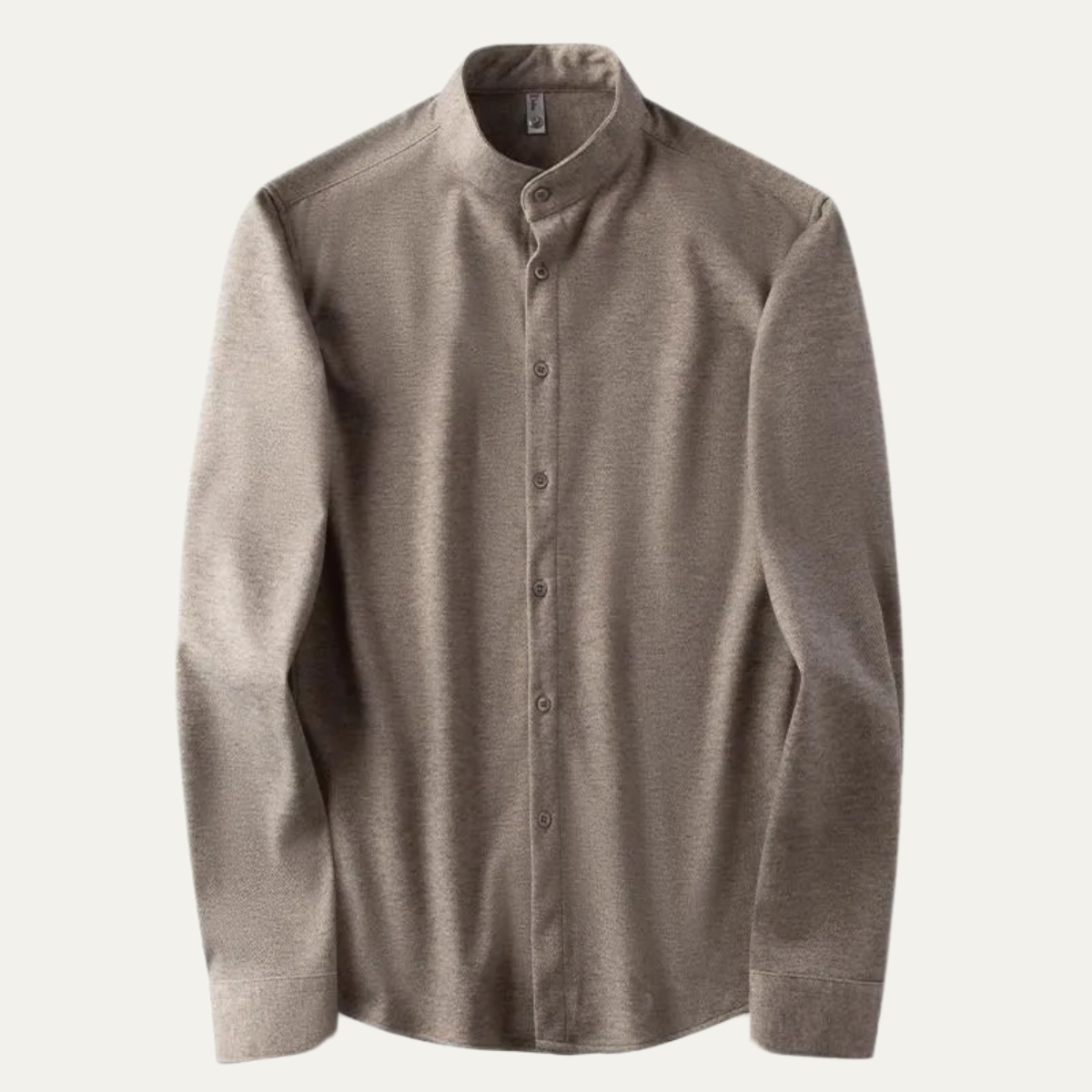 Men's Flannel Shirt Long Sleeve Stand Collar Thick Casual - VibreMode