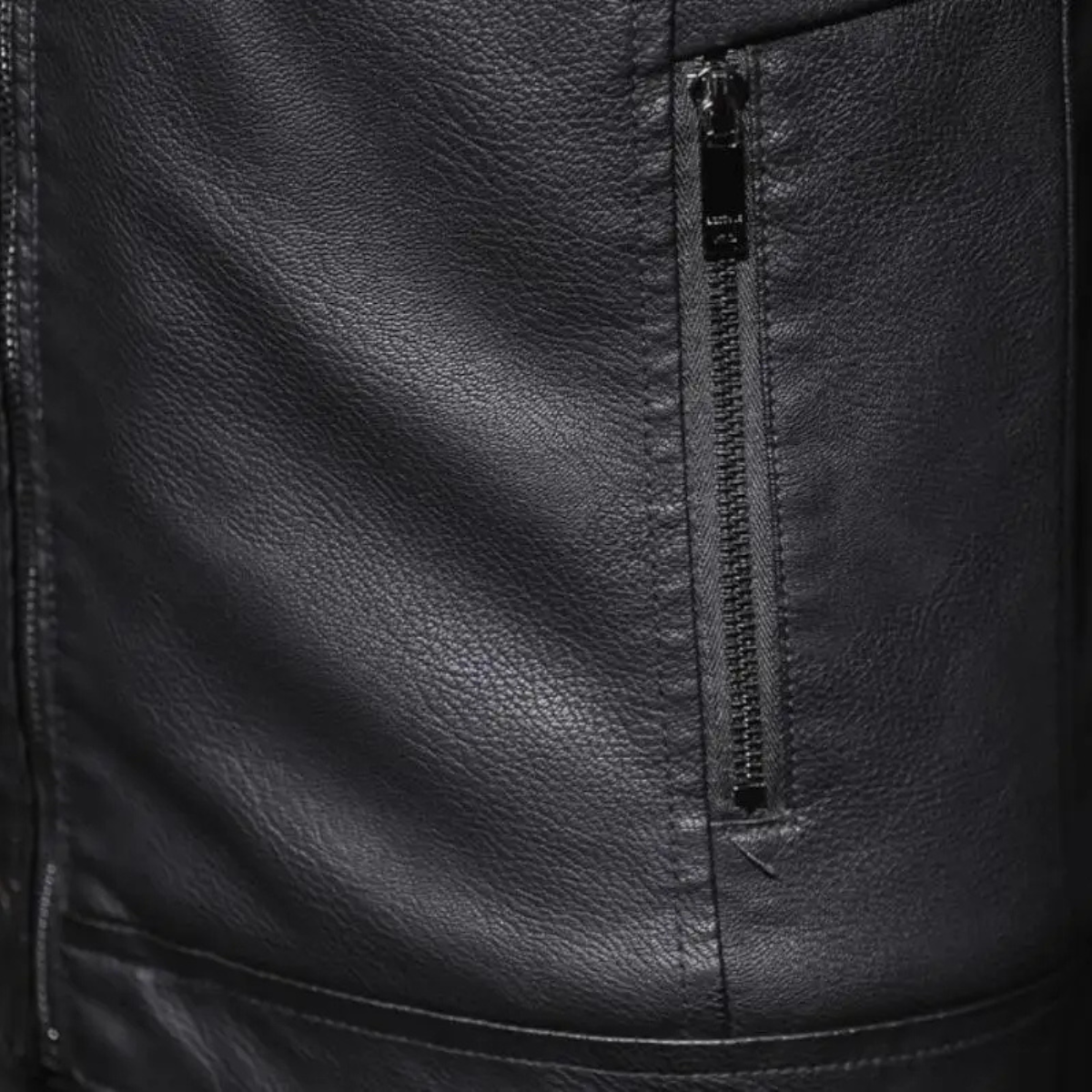Menton Men's Leather Shearling Jacket Fleece Lined