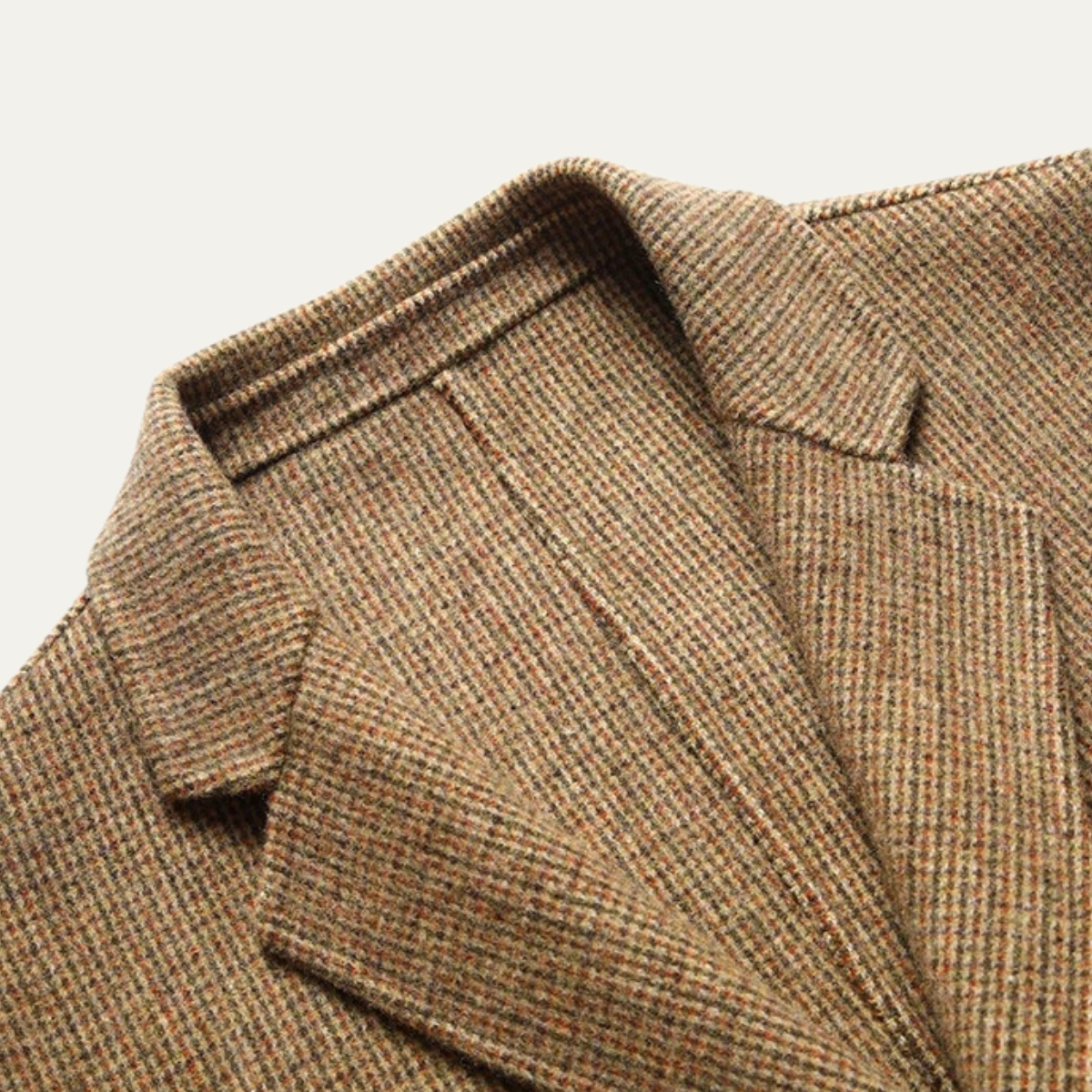 Men's Tweed Blazer Checked Wool Navy