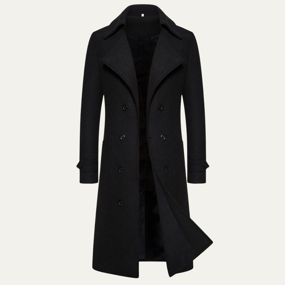 Vicenza Men's Wool Double Breasted Trench Coat