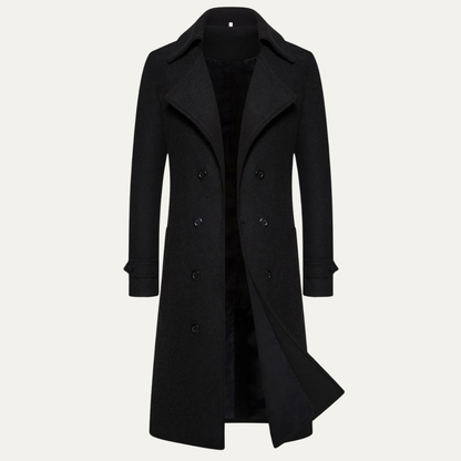 Vicenza Men's Wool Double Breasted Trench Coat