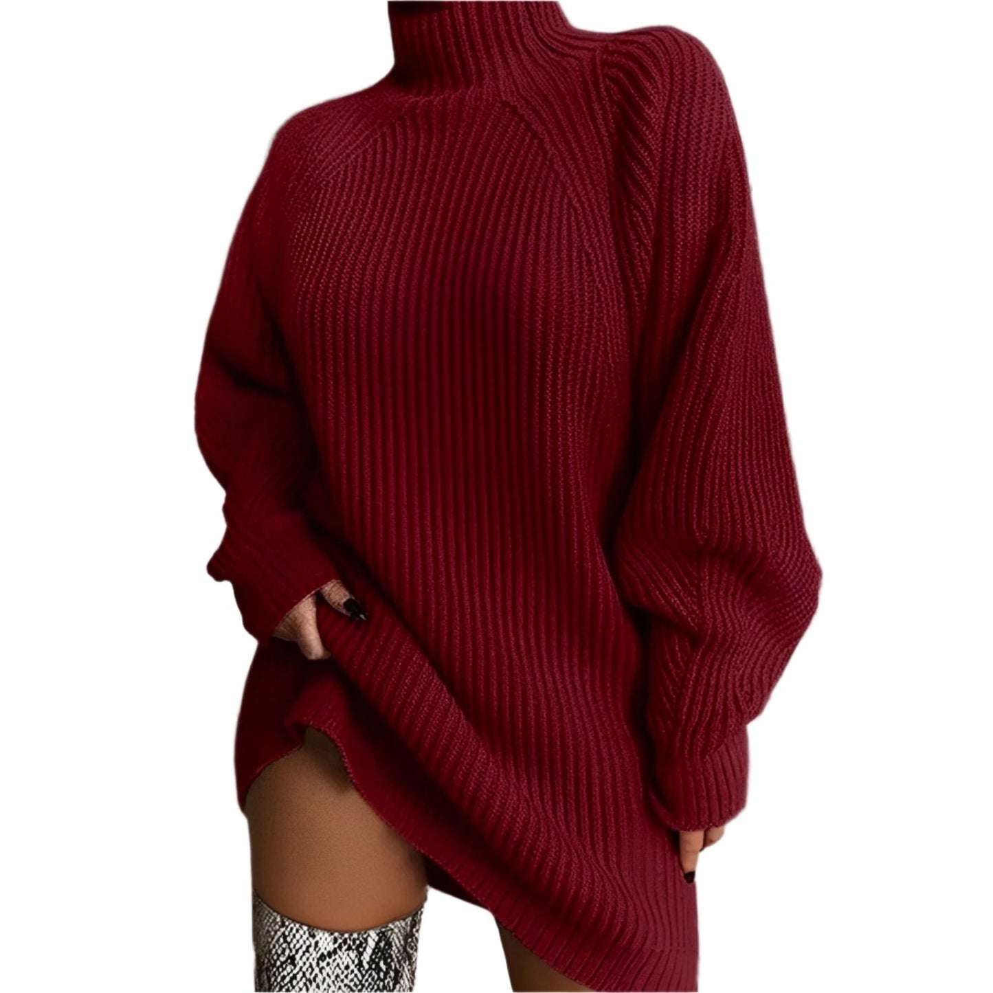 Women's Oversized Roll Neck Sweater