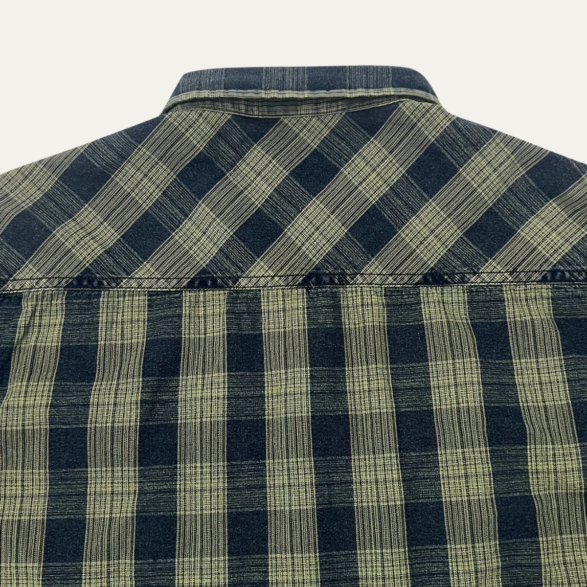Men's Plaid Denim Shirt Jacket
