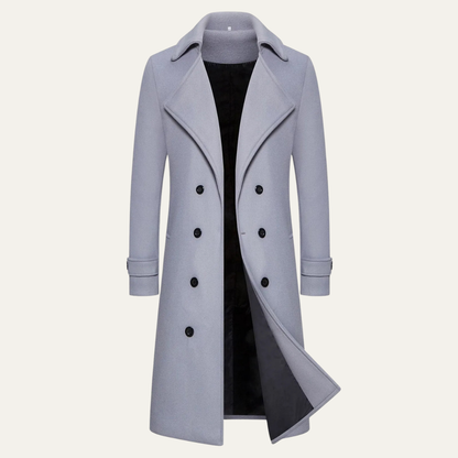 Vicenza Men's Wool Double Breasted Trench Coat