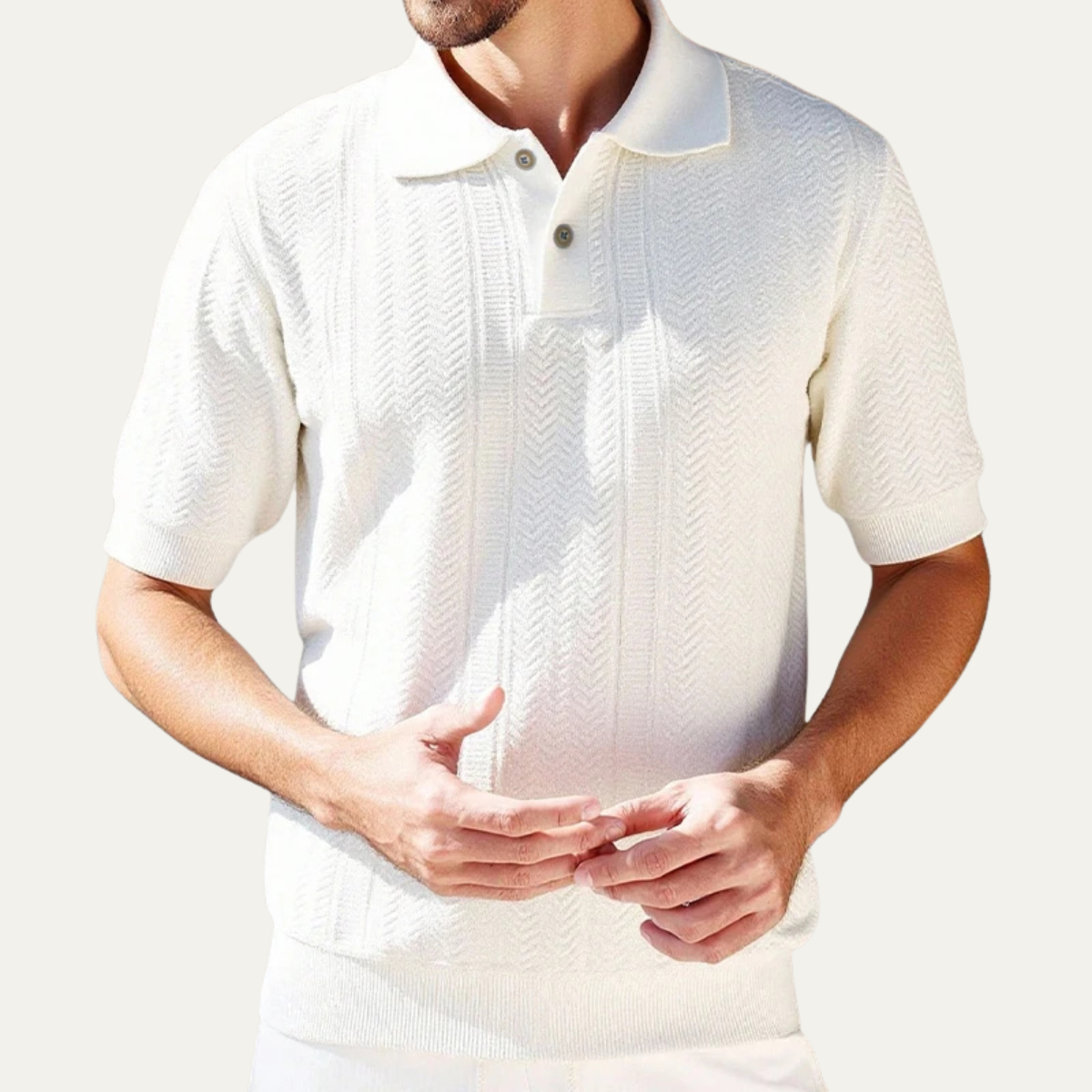 Men's Breathable Polo Shirt Knit Navy