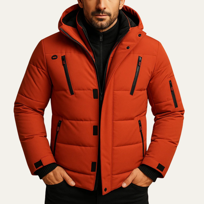 Men's Padded Hooded Puffer Jacket Warm