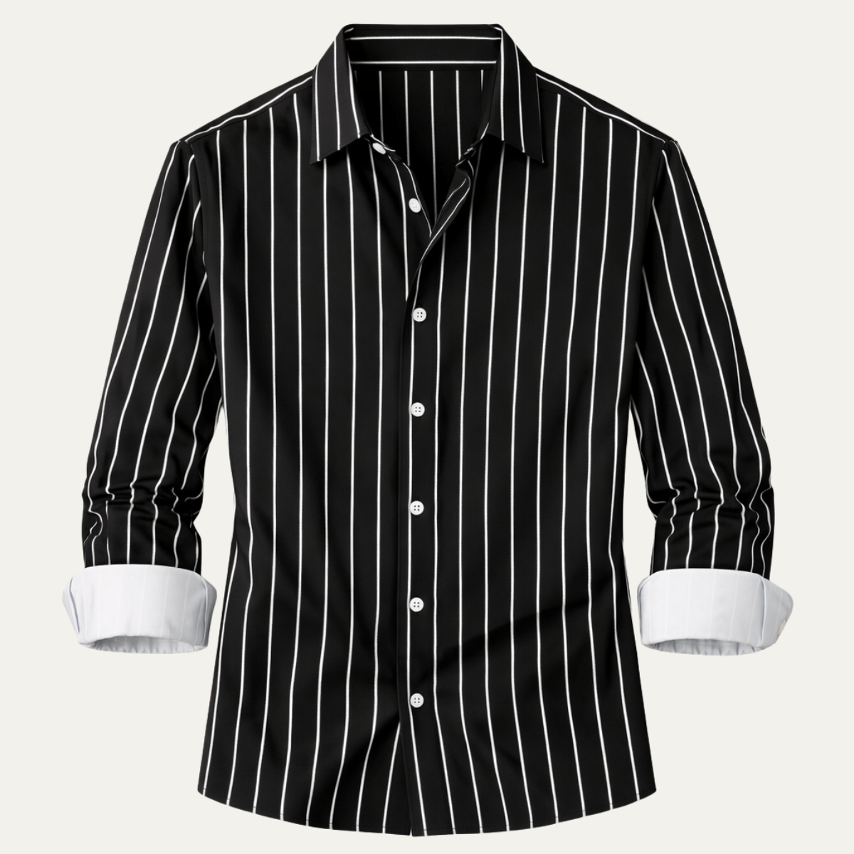 Men's Striped Dress Shirt Button Down Cotton - VibreMode