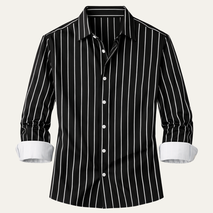 Men's Striped Dress Shirt Button Down Cotton - VibreMode