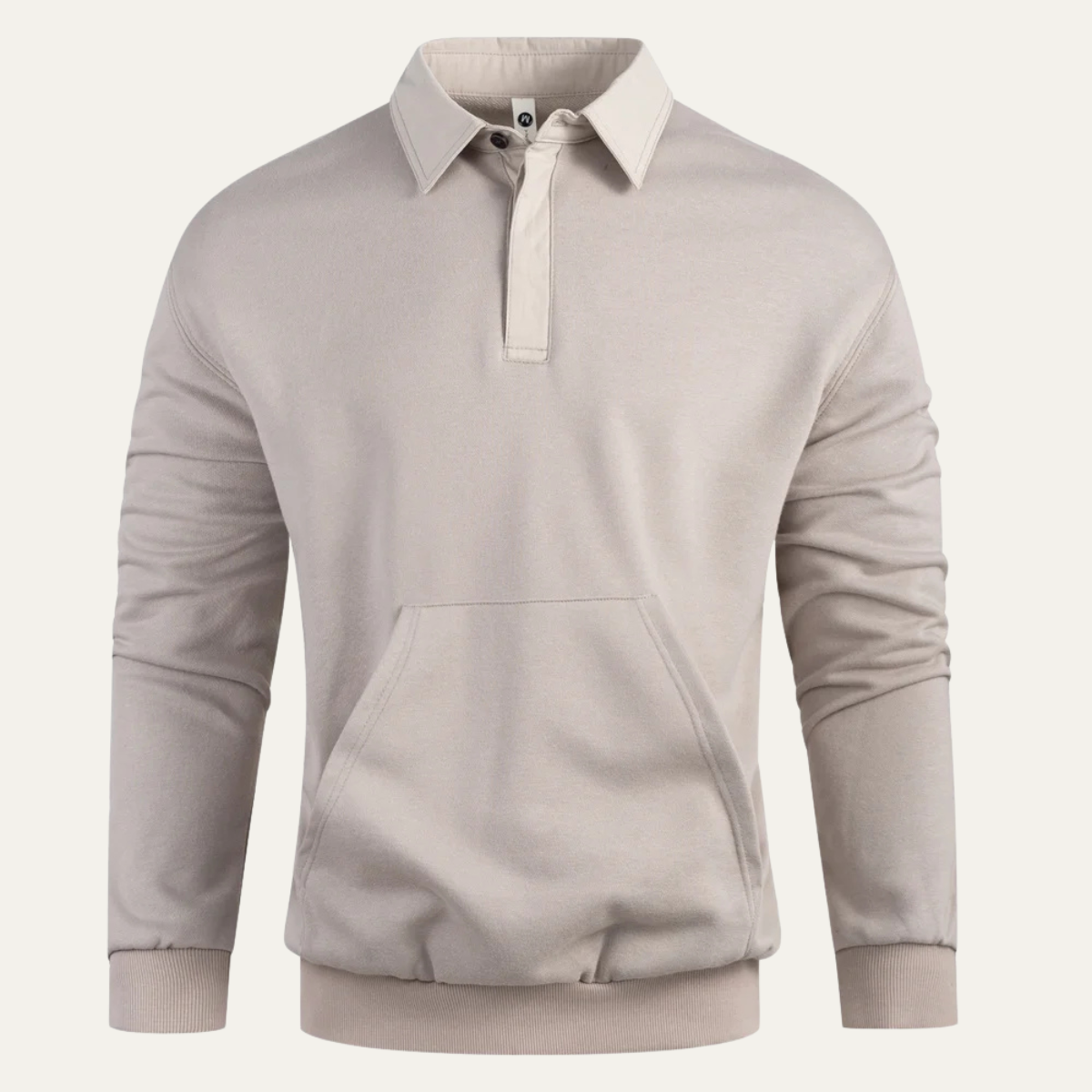 Men's Polo Sweatshirt Cotton Front Pocket - VibreMode
