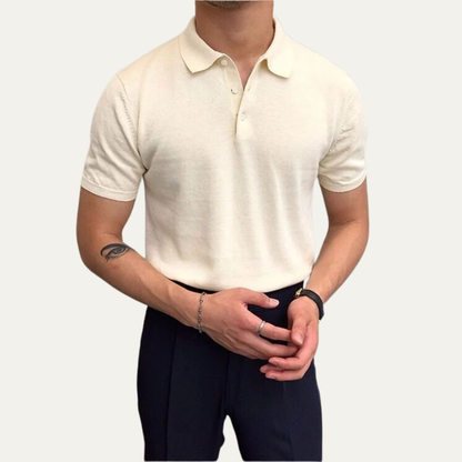 Men's Knitted Polo Shirt Business Casual
