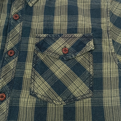Men's Plaid Denim Shirt Jacket