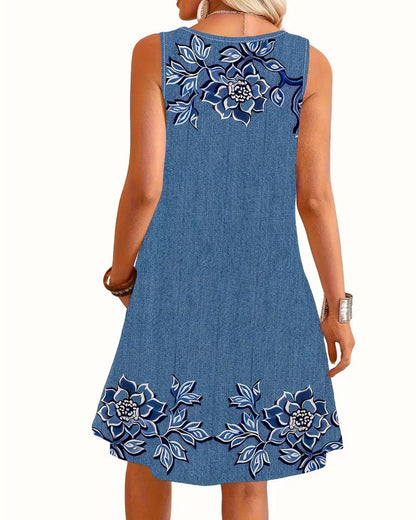 Women's Printed Dress Decorative Motif