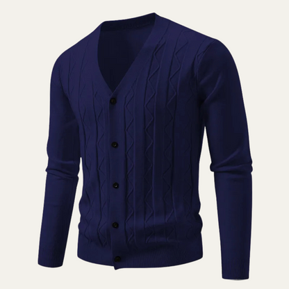 Men's V Neck Cardigan Sweater Lightweight Knit