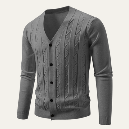 Men's V Neck Cardigan Sweater Lightweight Knit