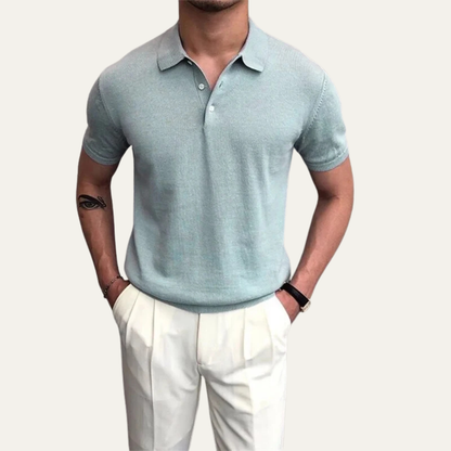 Men's Knitted Polo Shirt Business Casual
