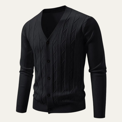 Men's V Neck Cardigan Sweater Lightweight Knit