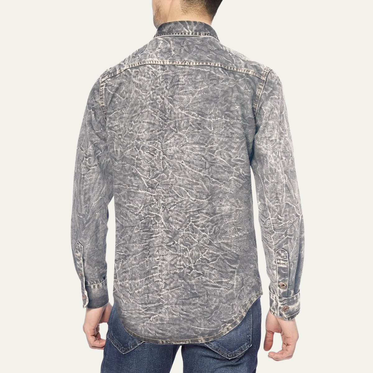 Men's Vintage Denim Button Up Shirt