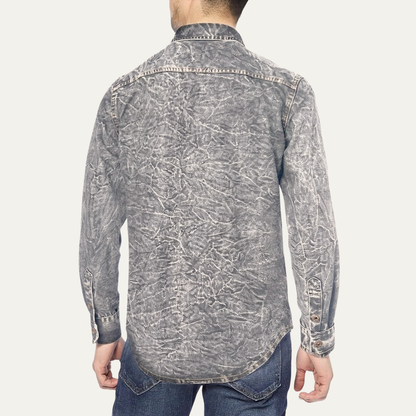 Men's Vintage Denim Button Up Shirt