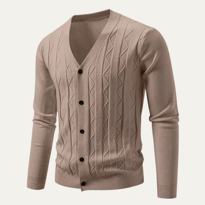 Men's V Neck Cardigan Sweater Lightweight Knit