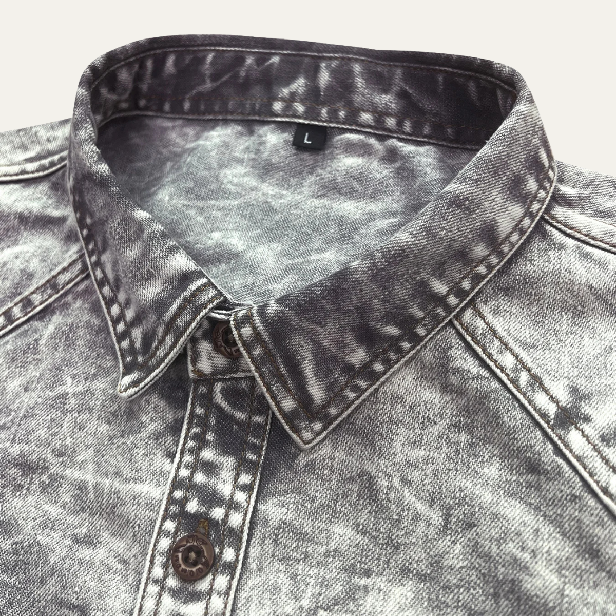 Men's Vintage Denim Button Up Shirt