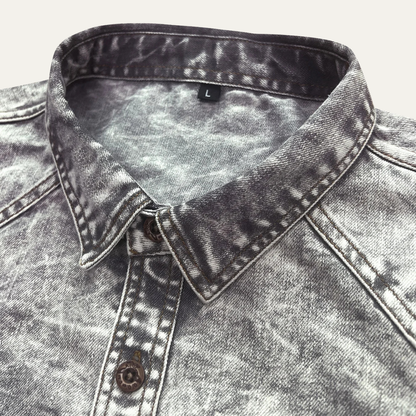 Men's Vintage Denim Button Up Shirt