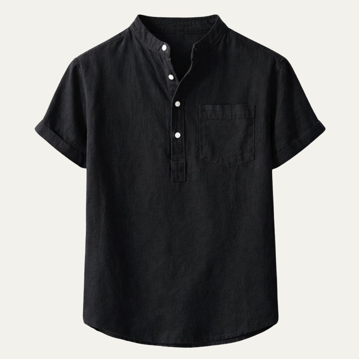 Men's Casual Summer Shirt Cotton Chest Pocket - VibreMode