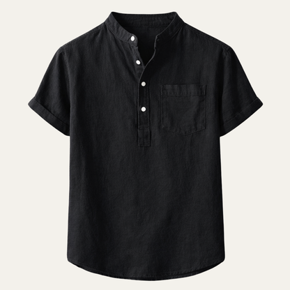 Men's Casual Summer Shirt Cotton Chest Pocket - VibreMode