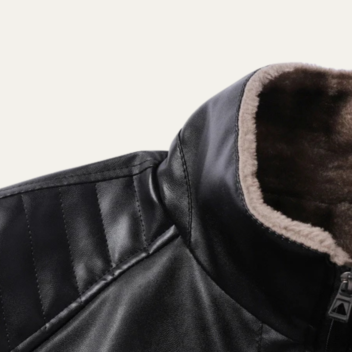 Bologna Men's Leather Biker Jacket Fleece Lined