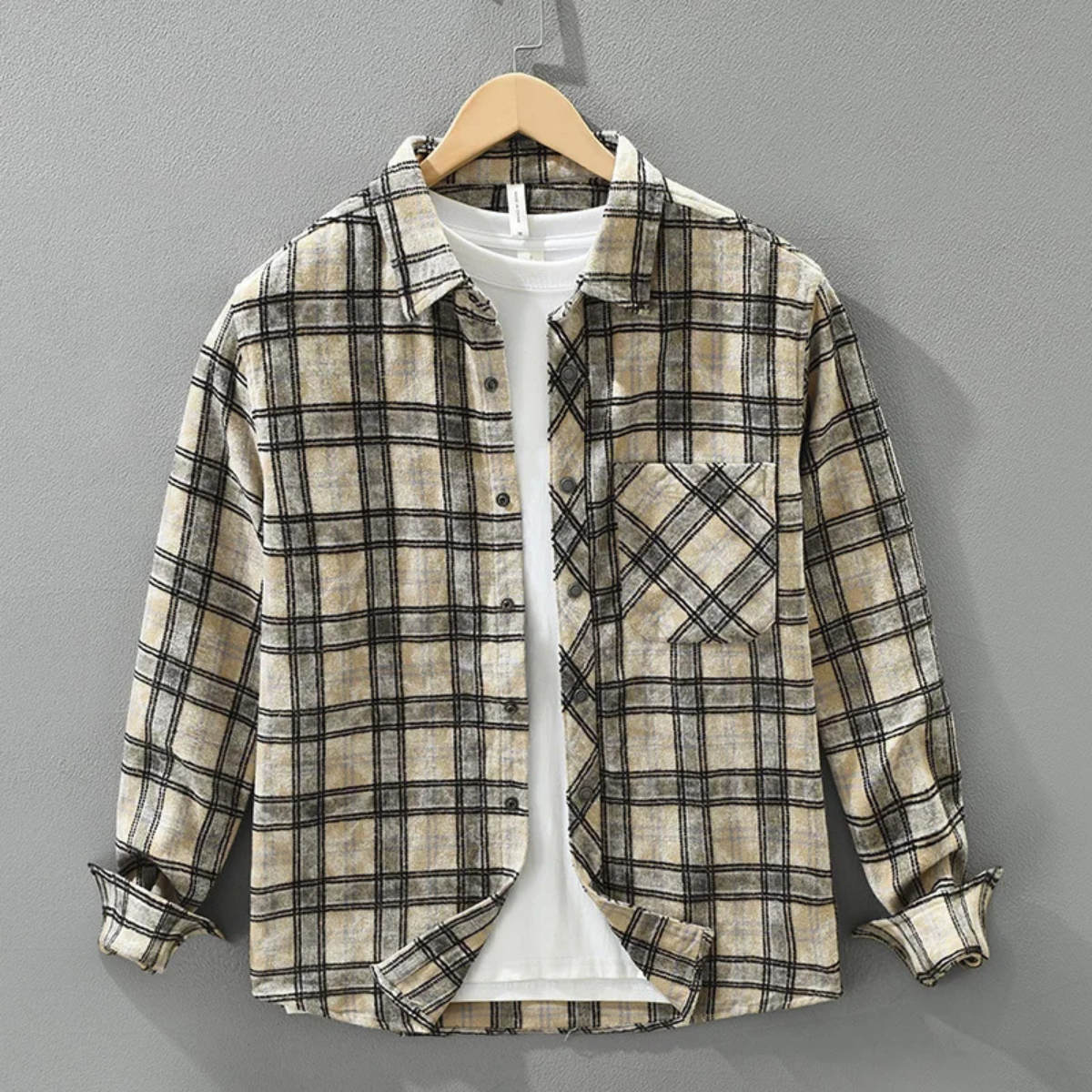 Men's Plaid Cotton Shirt Brushed Southgate