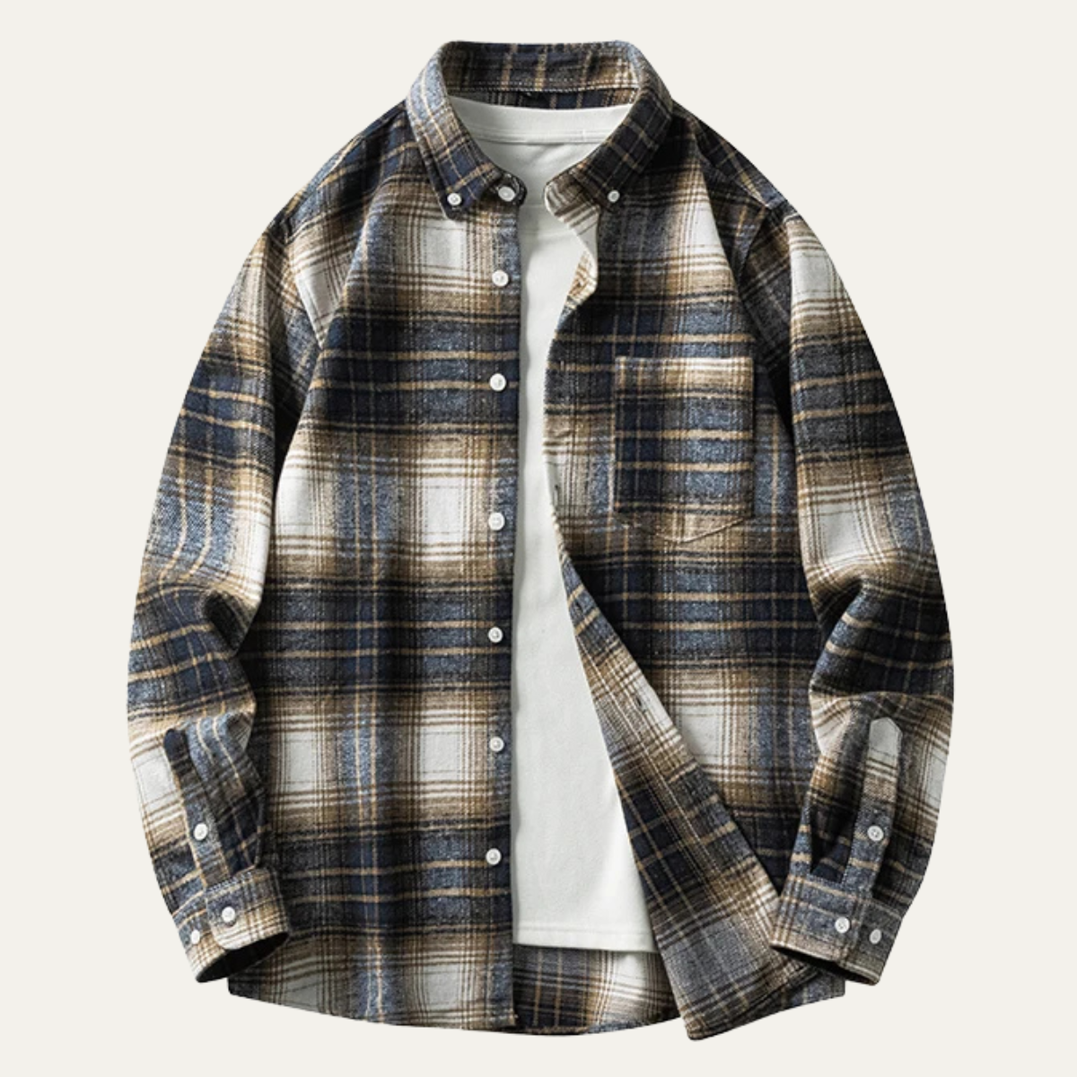 Men's Plaid Flannel Shirt Casual