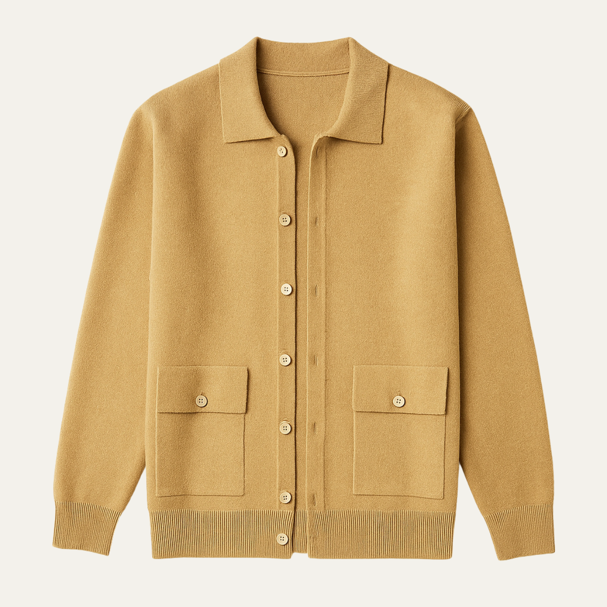 Men's Merino Wool Knit Cardigan - VibreMode