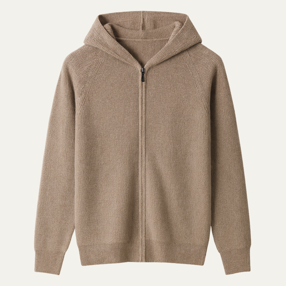 Men's Merino Wool Hooded Cardigan - VibreMode