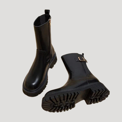 Comfortable Women's Ankle High Block Heel Boots