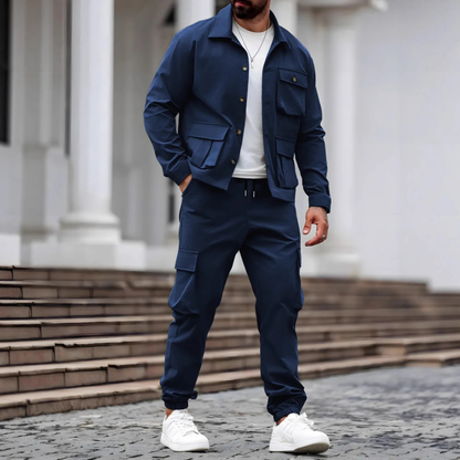 Men's Cargo Jacket And Pants Set