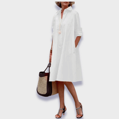 Women's Casual Mini Dress Color Block Long Sleeves