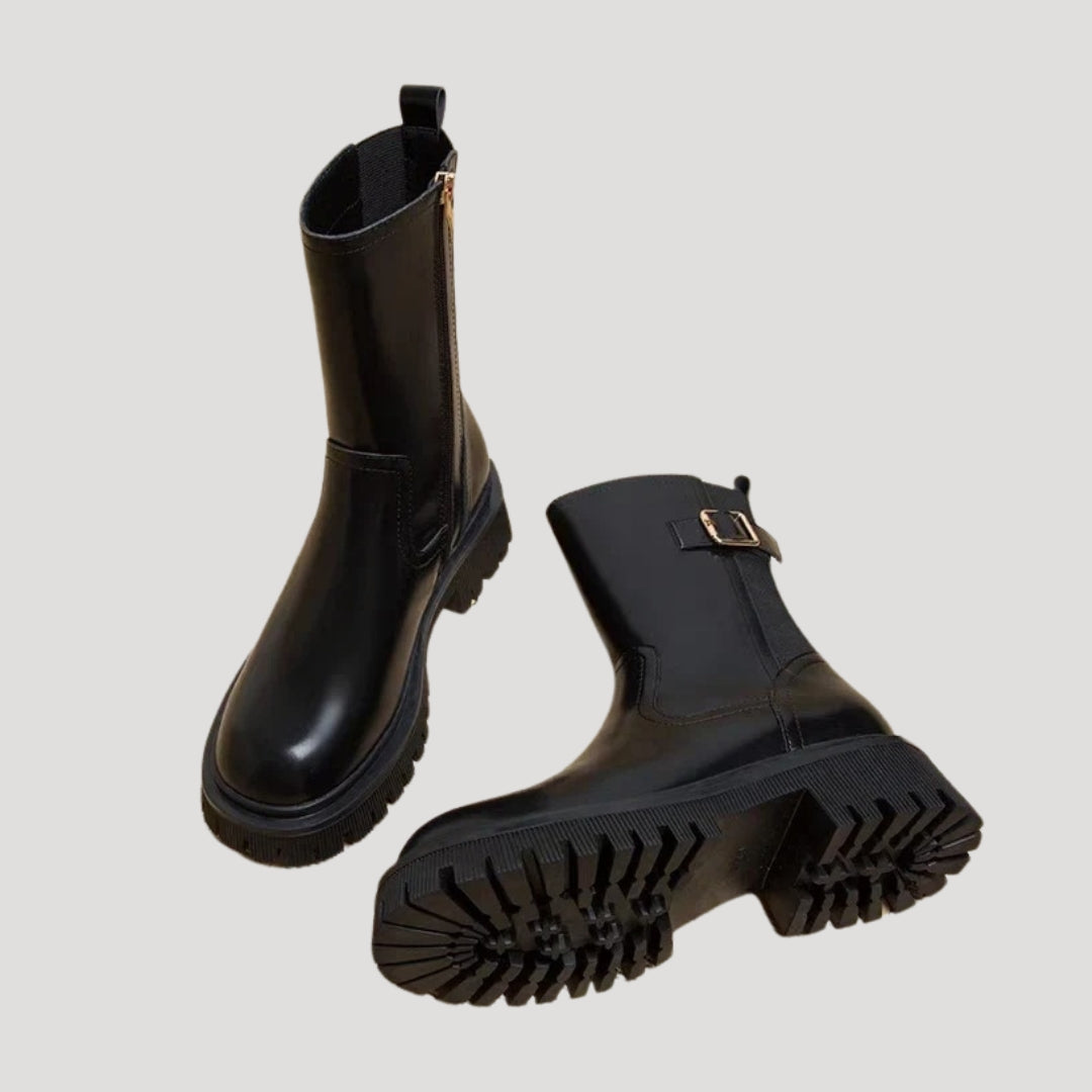 Casual Ladies Comfortable Block Heel Boots